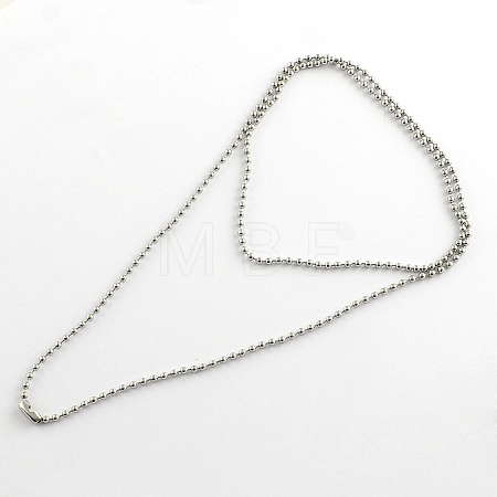 Tarnish Resistant 304 Stainless Steel Ball Chain Necklace Making NJEW-R225-05-1