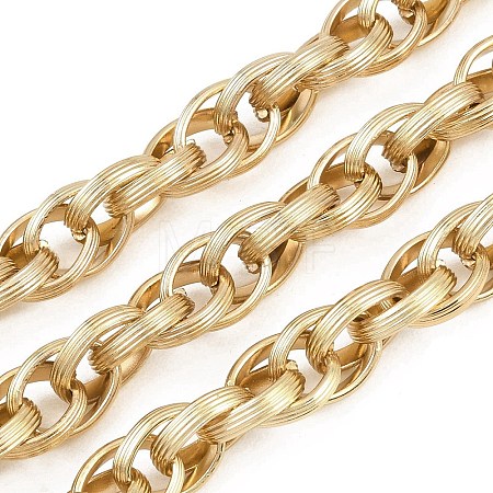 304 Stainless Steel Textured Rope Chains CHS-C022-06G-1