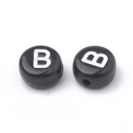 Opaque Acrylic Beads X-SACR-N002-02B-1