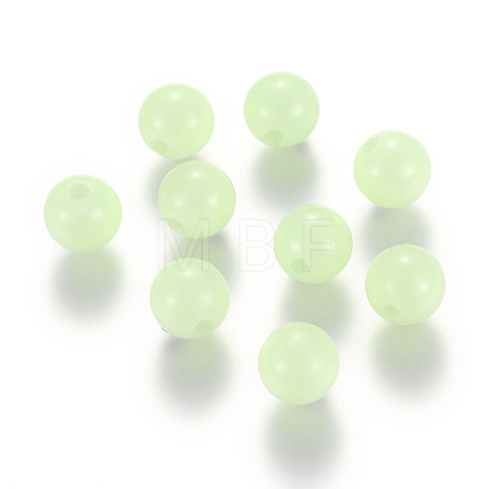 Luminous Acrylic Round Beads X-LACR-R002-8mm-01-1