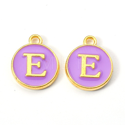 Golden Plated Alloy Enamel Charms ENAM-S118-10E-1