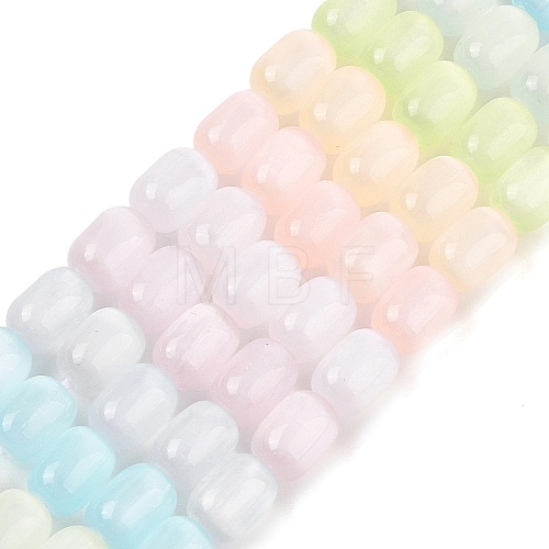 Macaron Color Natural Selenite Beads Strands G-F750-D01-1