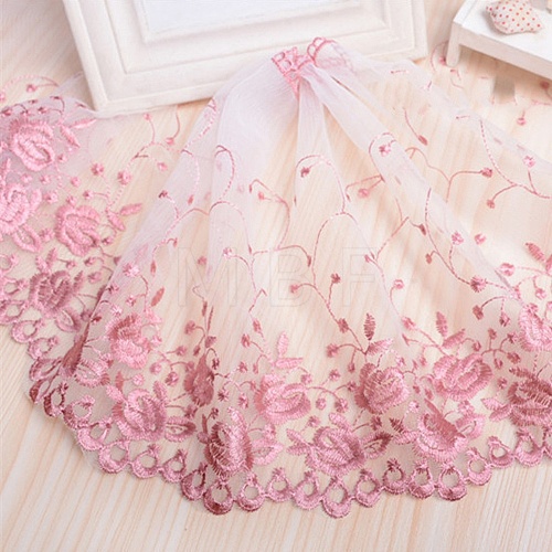 Milk Fiber Embroidery Lace Cloth Fabric PW-WG0F51D-02-1