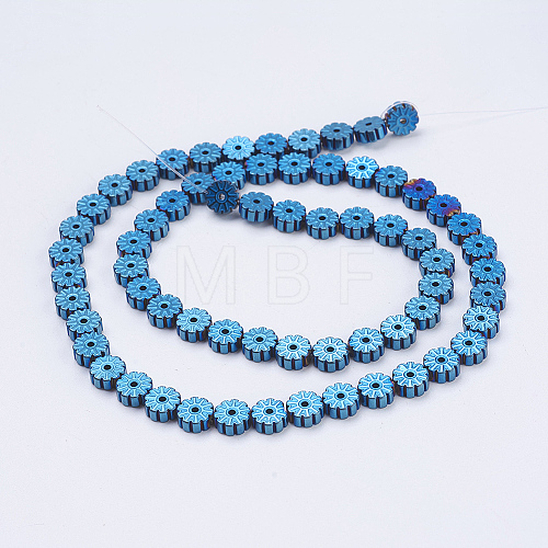 Electroplate Non-magnetic Synthetic Hematite Beads Strands G-J383-6x2mm-A08-1