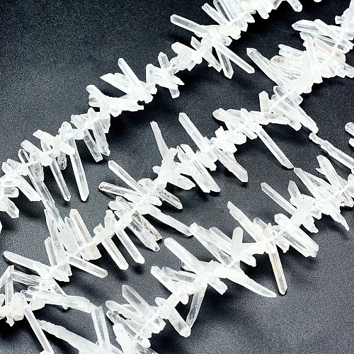 Natural Quartz Crystal Beads Strands G-P368-11-1