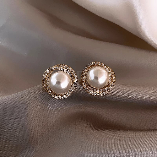Imitation Pearl Beads Earrings WG29476-24-1