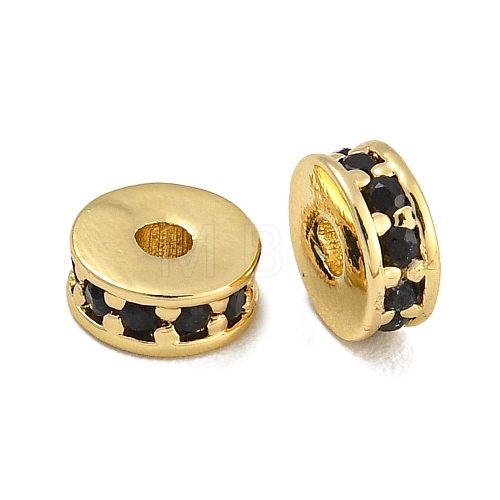 Rack Plating Brass Micro Pave Cubic Zirconia Beads KK-U030-26G-07-1