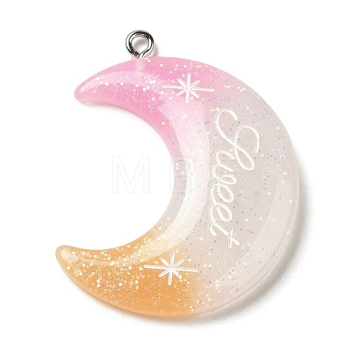 Gradient Color Translucent Resin Pendants FIND-Z006-03C-1