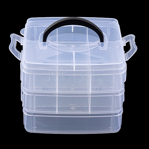 (Defective Closeout Sale: Cracks) 14 Grids Plastic Handled Organizers AJEW-XCP0002-55-1