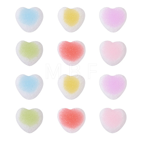 Yilisi 60Pcs 6 Colors Resin Cabochons Accessories RESI-YS0001-06-1