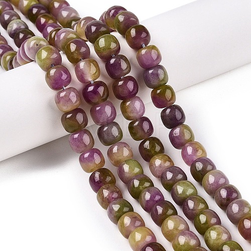 Dyed Natural White Jade Beads Strands G-T138-D14-1