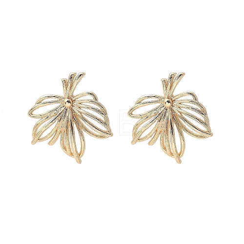 Brass Stud Earrings Finding for Women KK-A244-12G-1