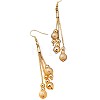 Brass Round Bead Tassel Dangle Earrings for Women WGC3478-01-5