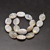 Oval Natural Dendritic Agate Bead Strands G-M257-25x18mm-25-2