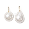 2Pcs 2 Styles Shell Pearl Pendants PALLOY-JF05422-1