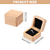 Wooden Jewelry Storage Magnetic Gift Case CON-WH0095-79B-2