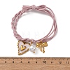 304 Stainless Steel Enamel & Resin Charms Bracelets BJEW-B170-01G-02-3