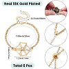 6Pcs Brass Braided Macrame Pouch Empty Stone Holder Bracelet Making BJEW-SC0001-73-2