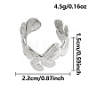 304 Stainless Steel Open Cuff Rings WL7207-1-1