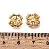 Brass Micro Pave Clear Cubic Zirconia Bead Caps KK-G600-12G-3
