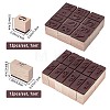 2 Sets 2 Style Wooden Stamps DIY-CP0006-65-2
