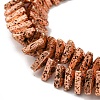 Electroplated Natural Lava Rock Beads Strands G-I360-H01-03-3