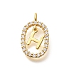 Brass Micro Pave Cubic Zirconia Pendants ZIRC-P123-01G-H01-1