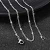 12Pcs 2.2MM 304 Stainless Steel Textured Twisted Chain Necklaces for Men Women NJEW-H093-20P-01-1