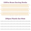 150Pcs Brass Earring Hooks KK-DC0002-43-3