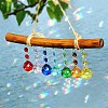 Glass Teardrop Hanging Suncatchers PW-WG21031-01-2