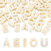 50Pcs 5 Styles UV Plating Opaque Acrylic Beads PACR-TA0001-31A-1