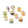 Brass Enamel European Beads KK-Z163-03G-1