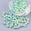 Rainbow ABS Plastic Imitation Pearl Beads X1-OACR-Q174-6mm-03-1