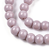 Opaque Solid Color Glass Beads Strands GLAA-T032-P4mm-07-2