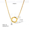 Vintage 304 Stainless Steel Ring Pendant Necklaces for Women DG9010-1-2