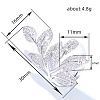 Brass Micro Pave Clear Cubic Zirconia Finger Rings FS-WG77E03-05-3