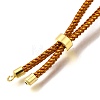 Braided Cotton Cord Slider Bracelet Making MAK-R001-01G-12-3