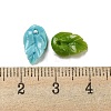 Synthetic Coral Dyed Leaf Charms CORA-Q034-01-3