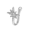 Star Brass Micro Pave Clear Cubic Zirconia Clip-on Nose Septum Rings WG32032-09-1