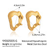 304 Stainless Steel Nuggets Stud Earrings PR9412-1-2
