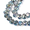 Electroplate Transparent Glass Beads Strands EGLA-Q133-01A-08-3