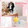 2Pcs Butterfly Wood Sculpture Display Decorations DJEW-WH0053-78-5