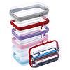 6Pcs 6 Colors Transparent PET Desktop Storage Zipper Boxes ABAG-WA0001-44A-1