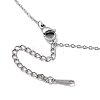 Non-Tarnish 201 Stainless Steel Hollow Ghost Pendant Necklace with Cable Chains NJEW-Q317-08P-4