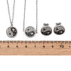 Yin-yang 304 Stainless Steel Rhinestone Pendant Necklaces & Bracelets & Stud Earrings Sets for Women SJEW-C004-17P-5