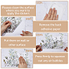 CREATCABIN 4 Sheets 4 Styles Plant PVC Self Adhesive Decorative Stickers DIY-CN0002-96-5