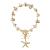 Summer Beach 304 Stainless Steel Starfish Charm OT Bracelets BJEW-JB14373-01-3