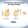 24Pcs 304 Stainless Steel Stud Earring Findings STAS-BBC0010-43G-2