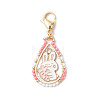 Easter Teadrop Glass Seed Beaded & Alloy Enamel Rabbit Pendant Decorations HJEW-MZ00187-05-2