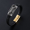 Punk Braided PU Leather Cord Bracelets BN2555-2-1
